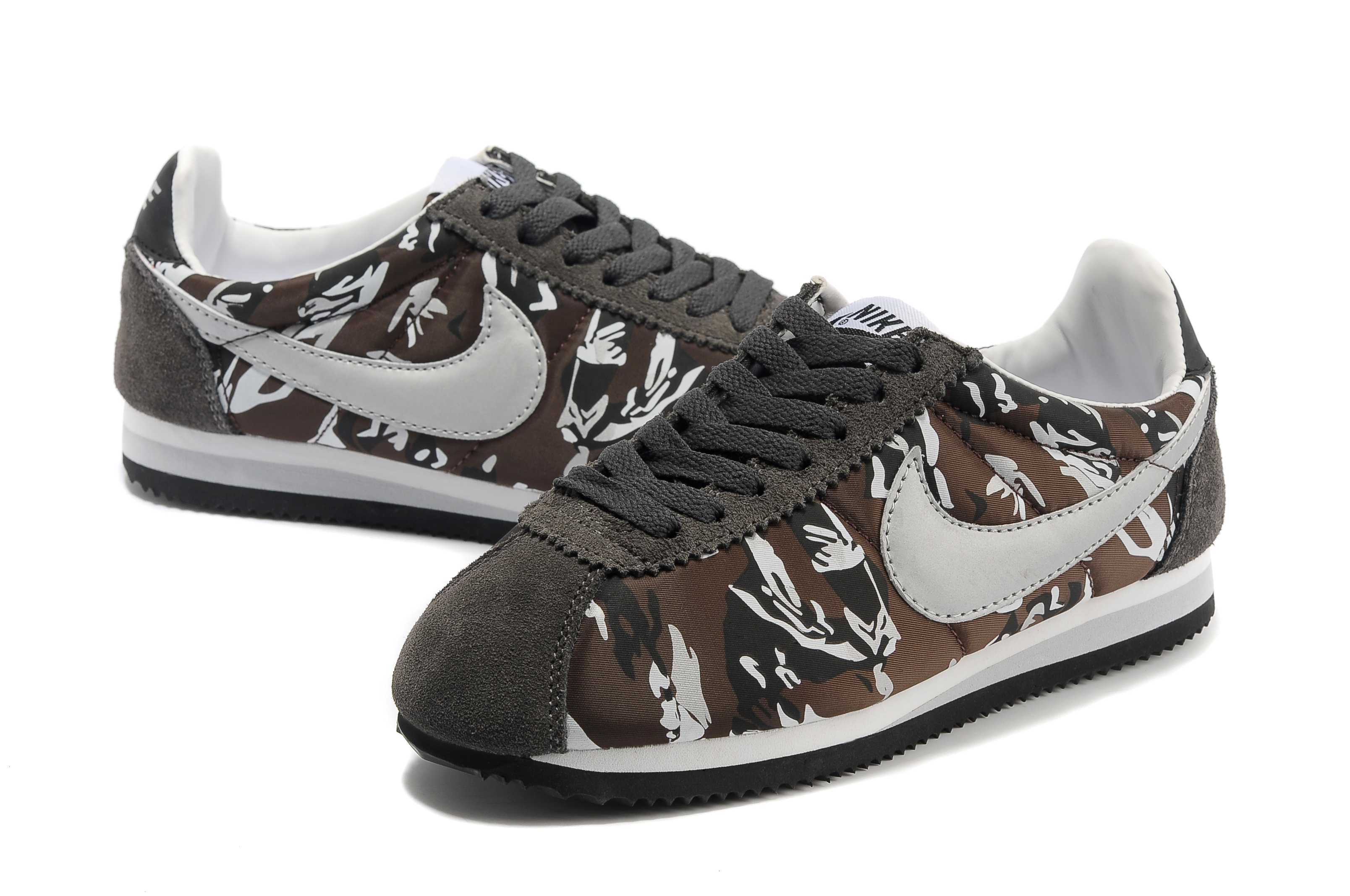NIKE CORTEZ NYLON PRM femme nike cortez vintage nylon Grey Camouflage magasin